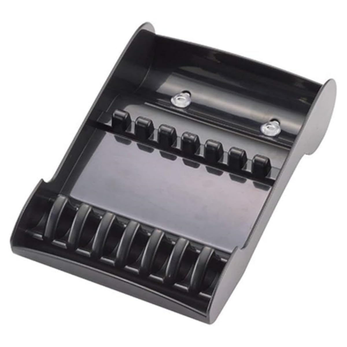 Tujuna barber shop shears stand organizer tray highlighting the durable black ABS plastic material