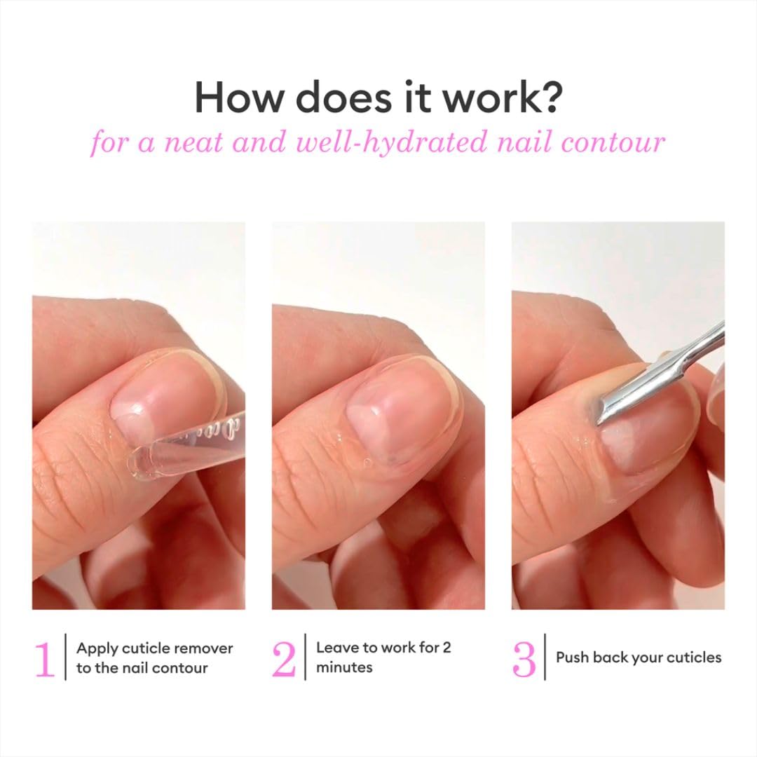Applying Manucurist cuticle softener to nail contour