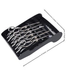 Tujuna compact desktop salon organizer tray holding professional hairdressing shears securely