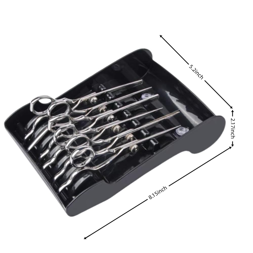 Tujuna compact desktop salon organizer tray holding professional hairdressing shears securely