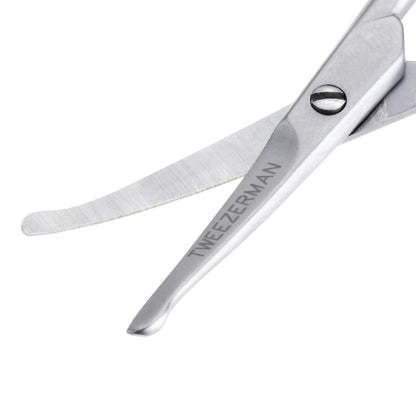 Tweezerman stainless steel beard and moustache trimming scissors with large finger loops