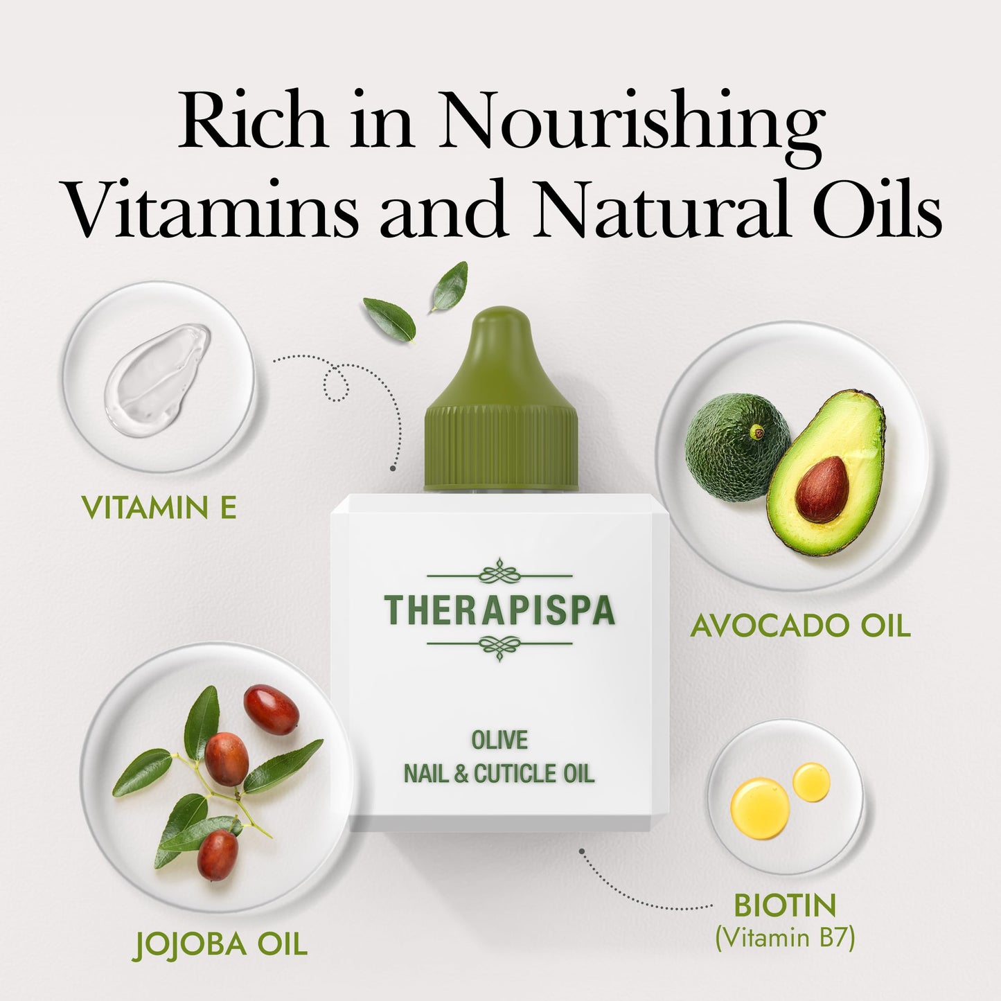 Close up of Therapispa nail repair oil application
