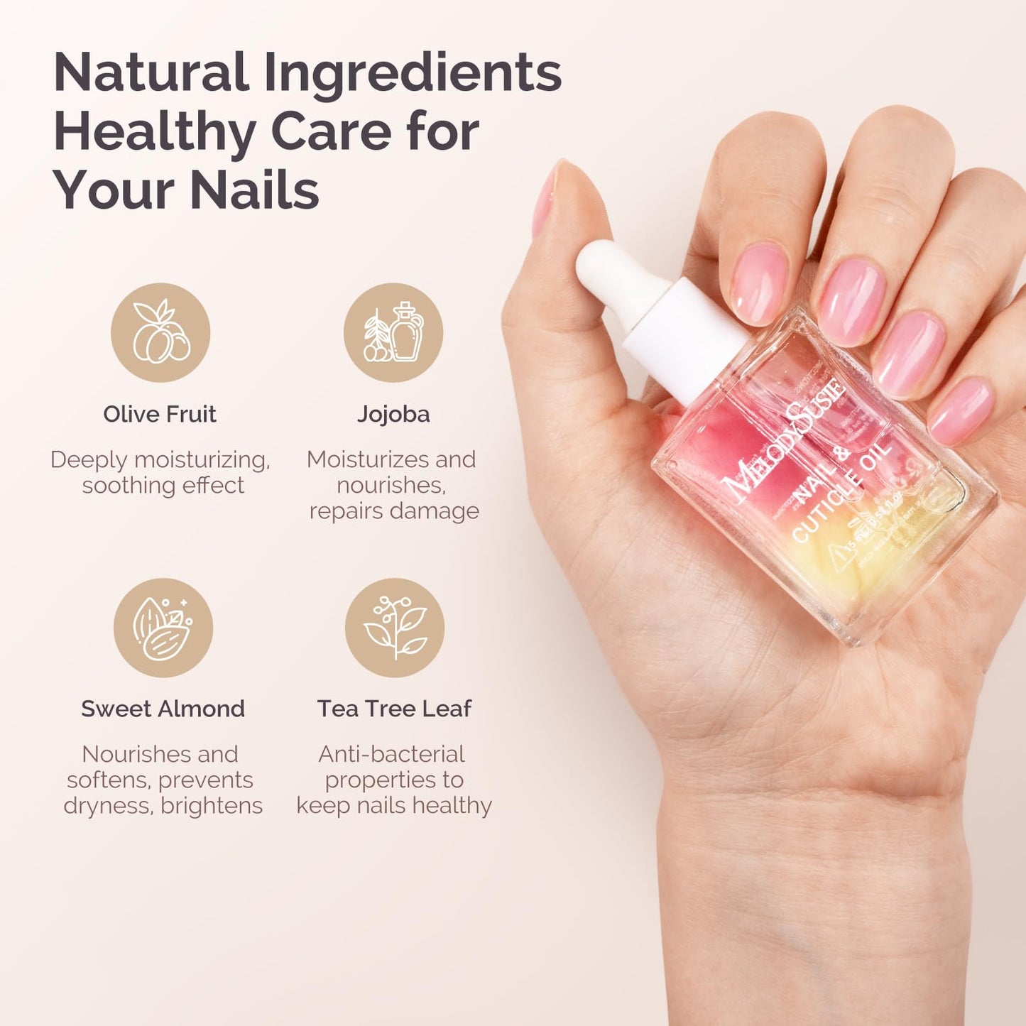 MelodySusie rose scent nail treatment texture