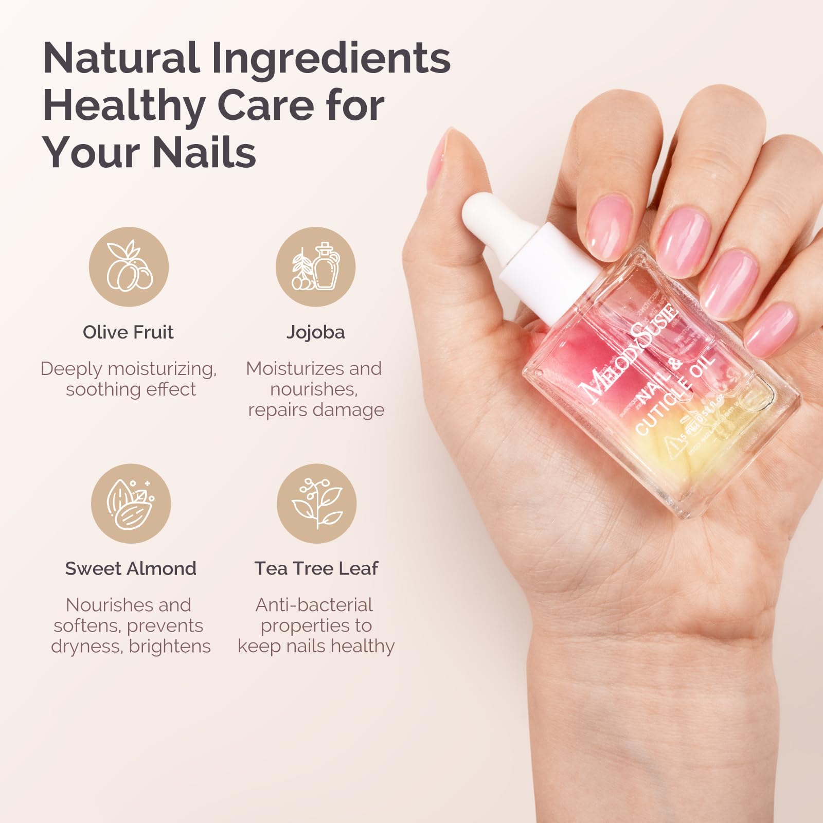 MelodySusie rose scent nail treatment texture