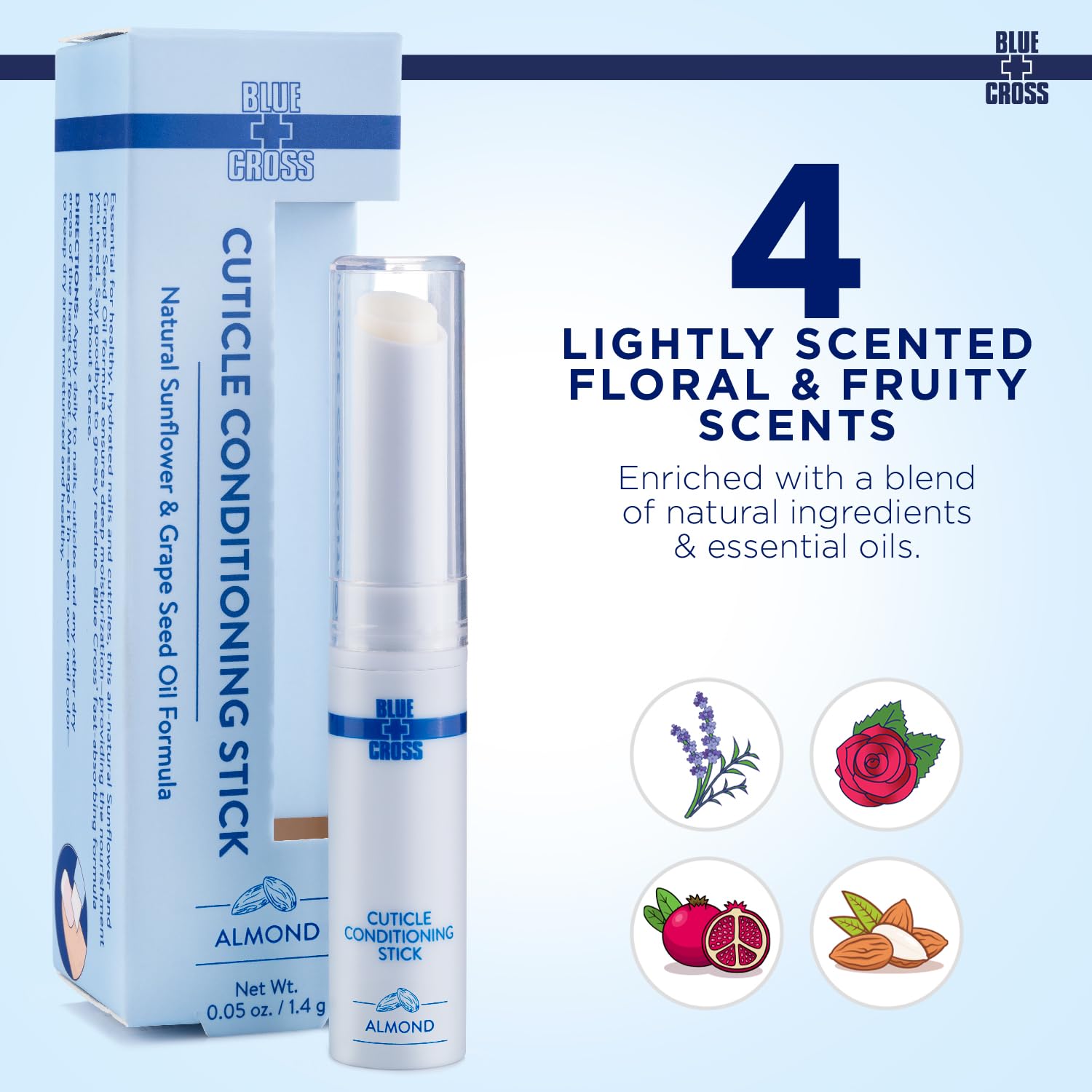 Blue Cross Cuticle Balm stick travel-friendly packaging