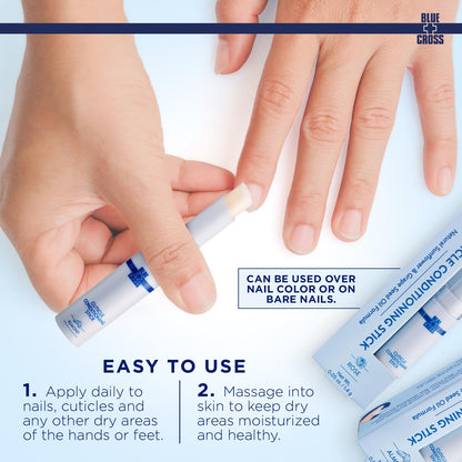 Blue Cross cuticle conditioning stick natural ingredients label