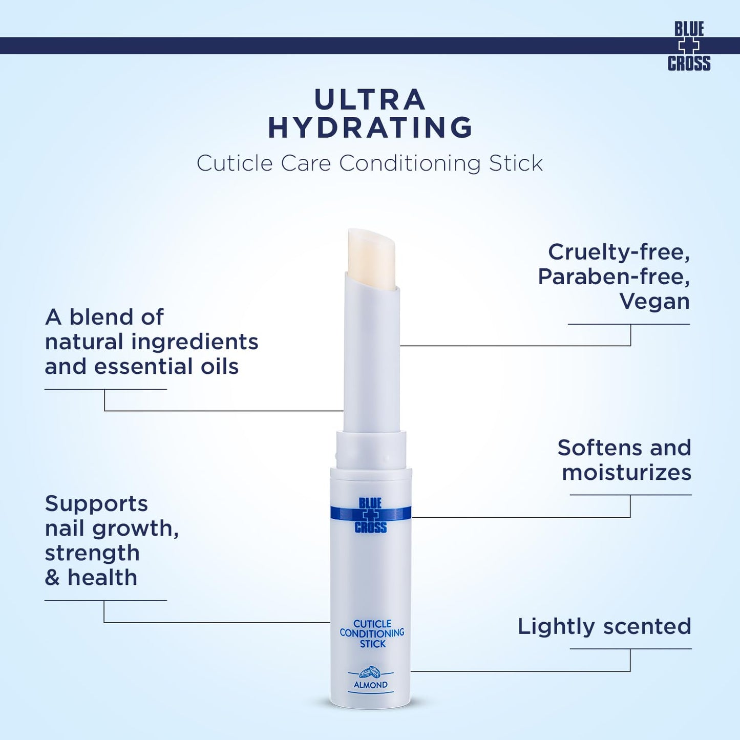 Blue Cross cuticle balm stick for dry and damaged cuticles