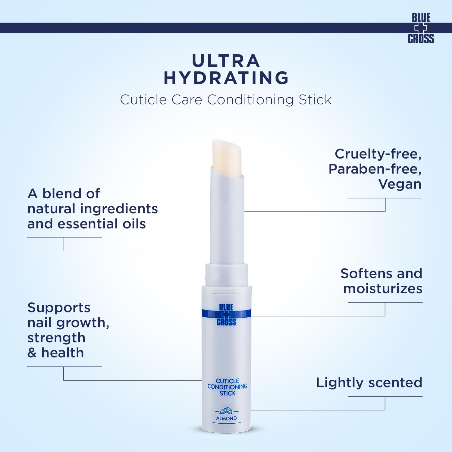 Blue Cross cuticle balm stick for dry and damaged cuticles