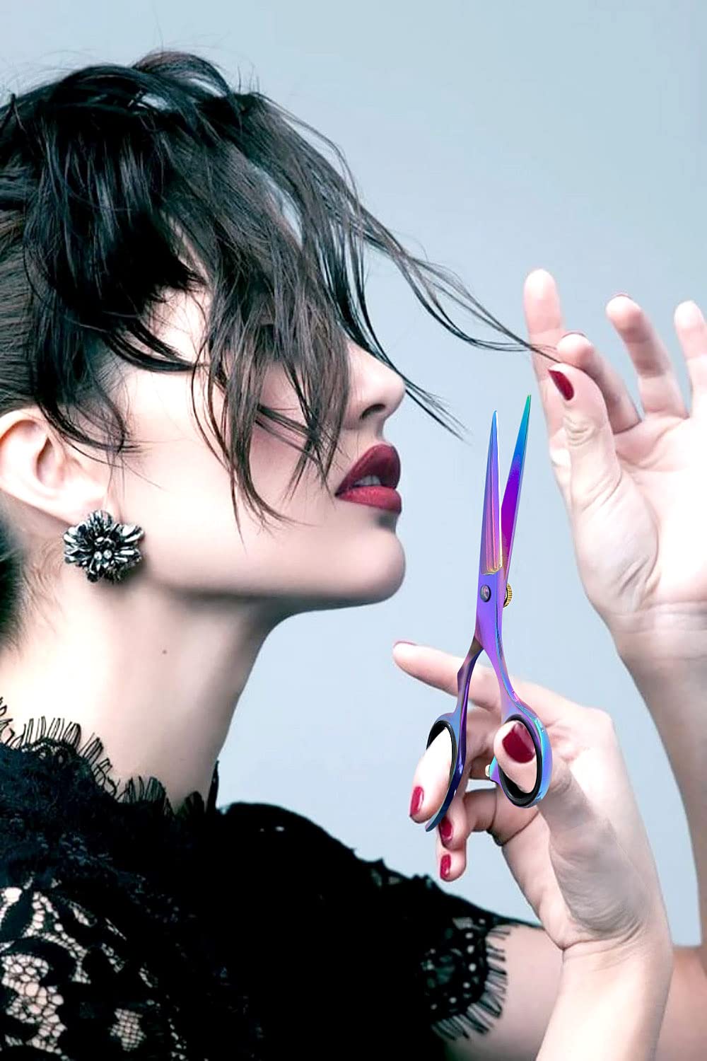 Beauticone hairdressing scissors showing the adjustable tension screw mechanism for custom control