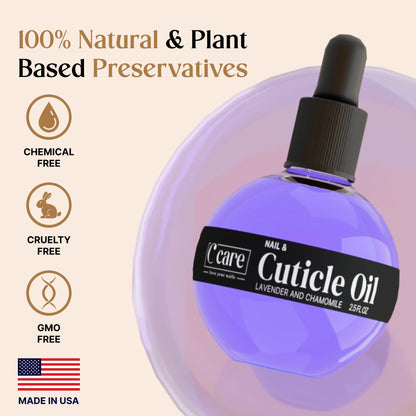 Close up of C Care cuticle oil texture and moisturizing treatment