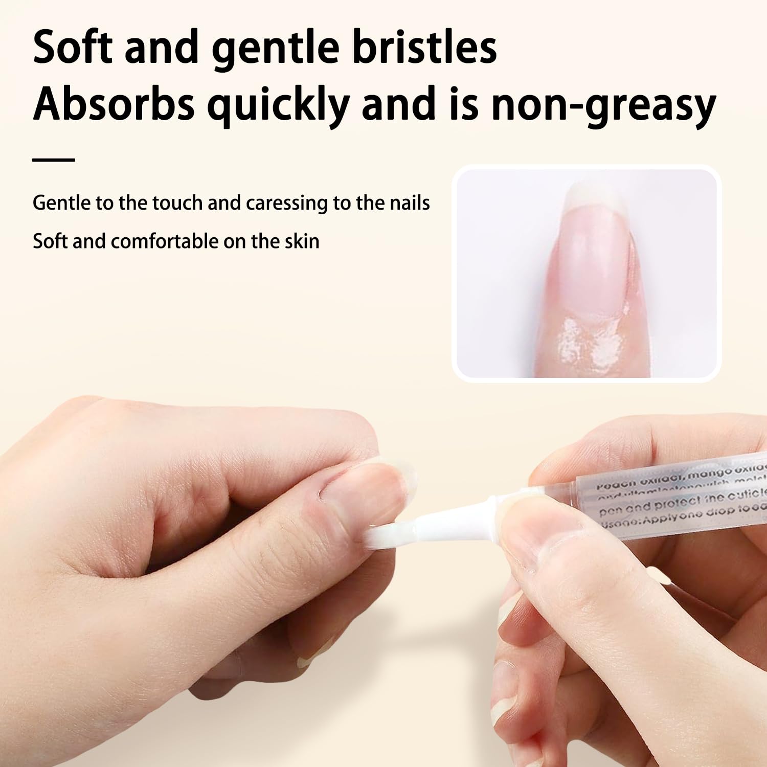 Aijimei cuticle oil pen showing the soft brush tip applicator.