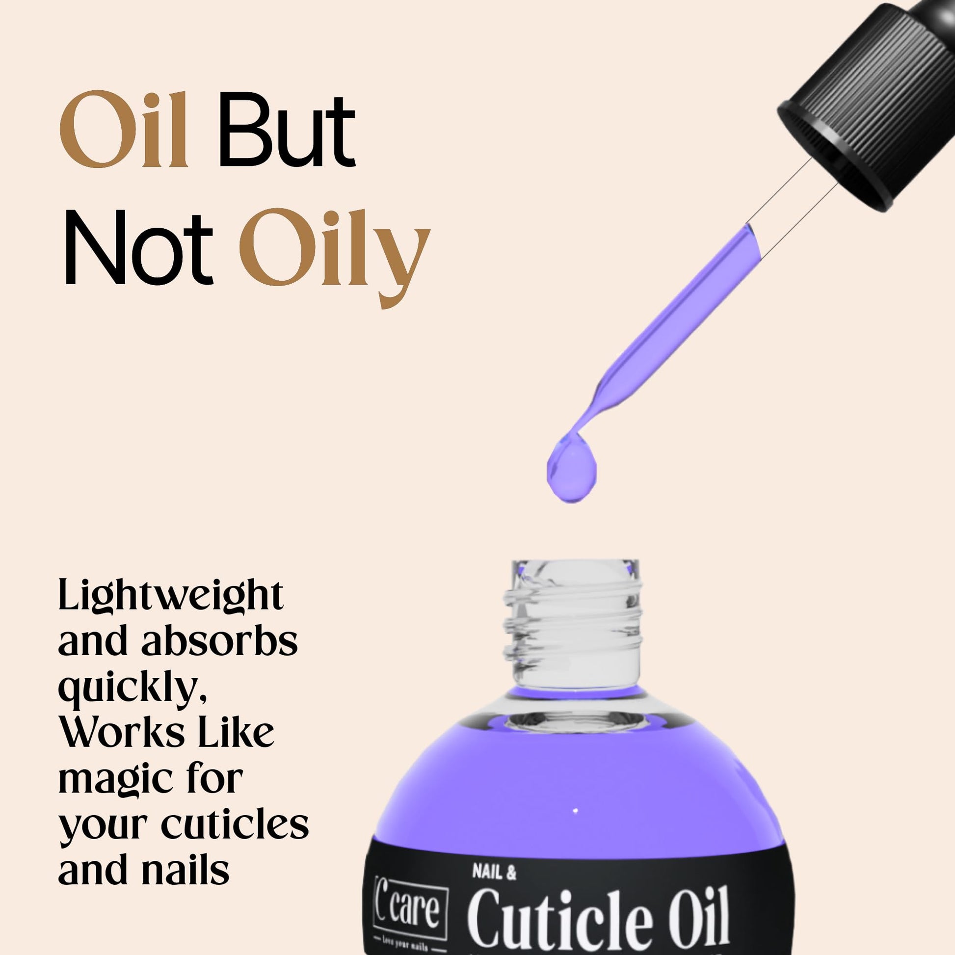 Healthy hydrated nails after using C Care cuticle oil