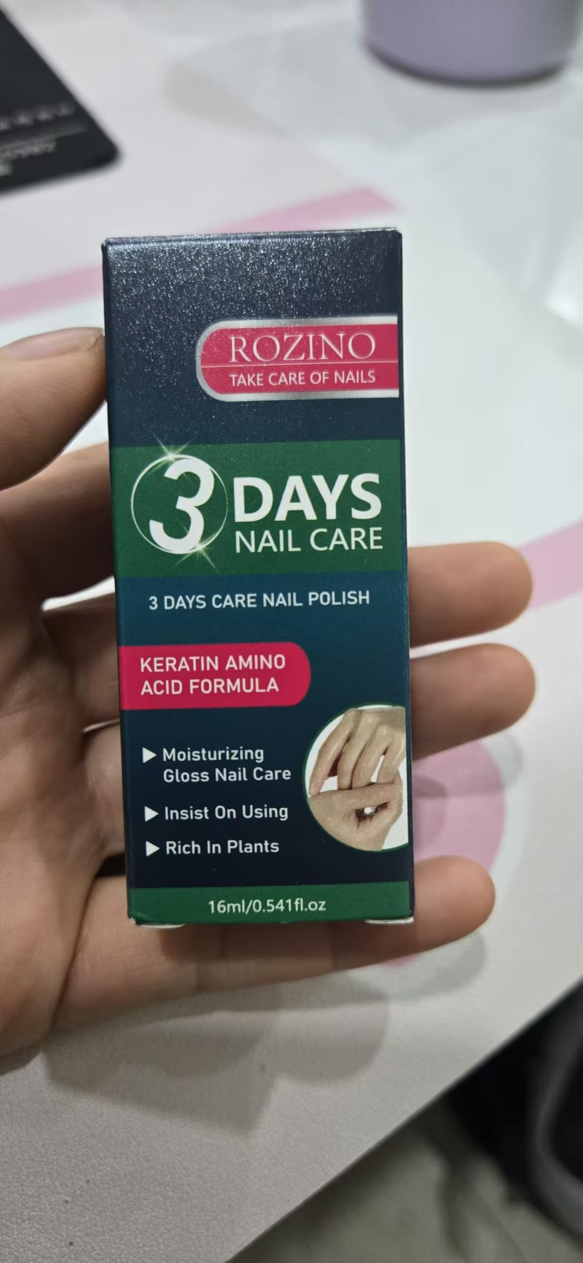 Keratin nail strengthener and cuticle oil set of three bottles