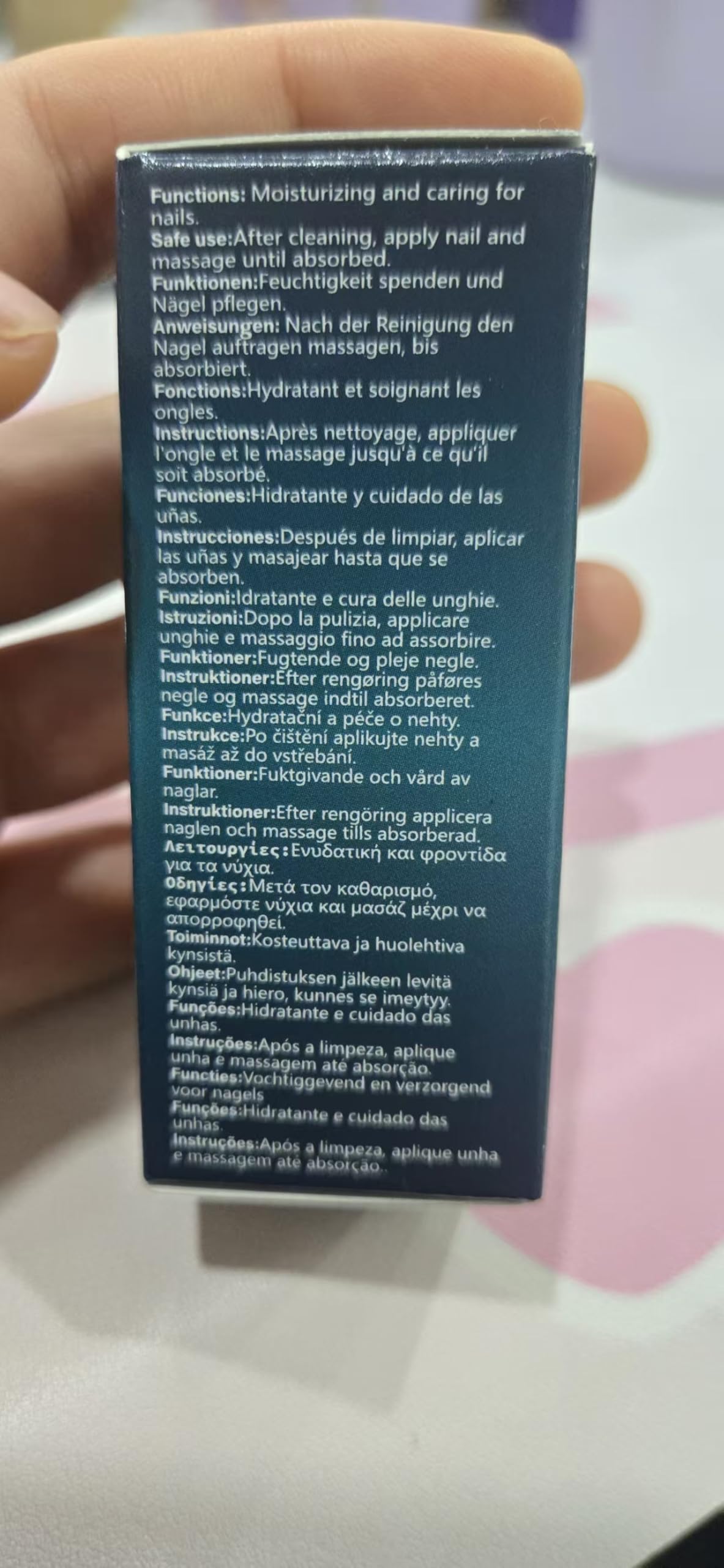 Clear keratin amino acid nail serum for weak and brittle nails