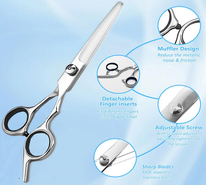 Xolaawa stainless steel hairdressing shears showing ultra sharp blades close up