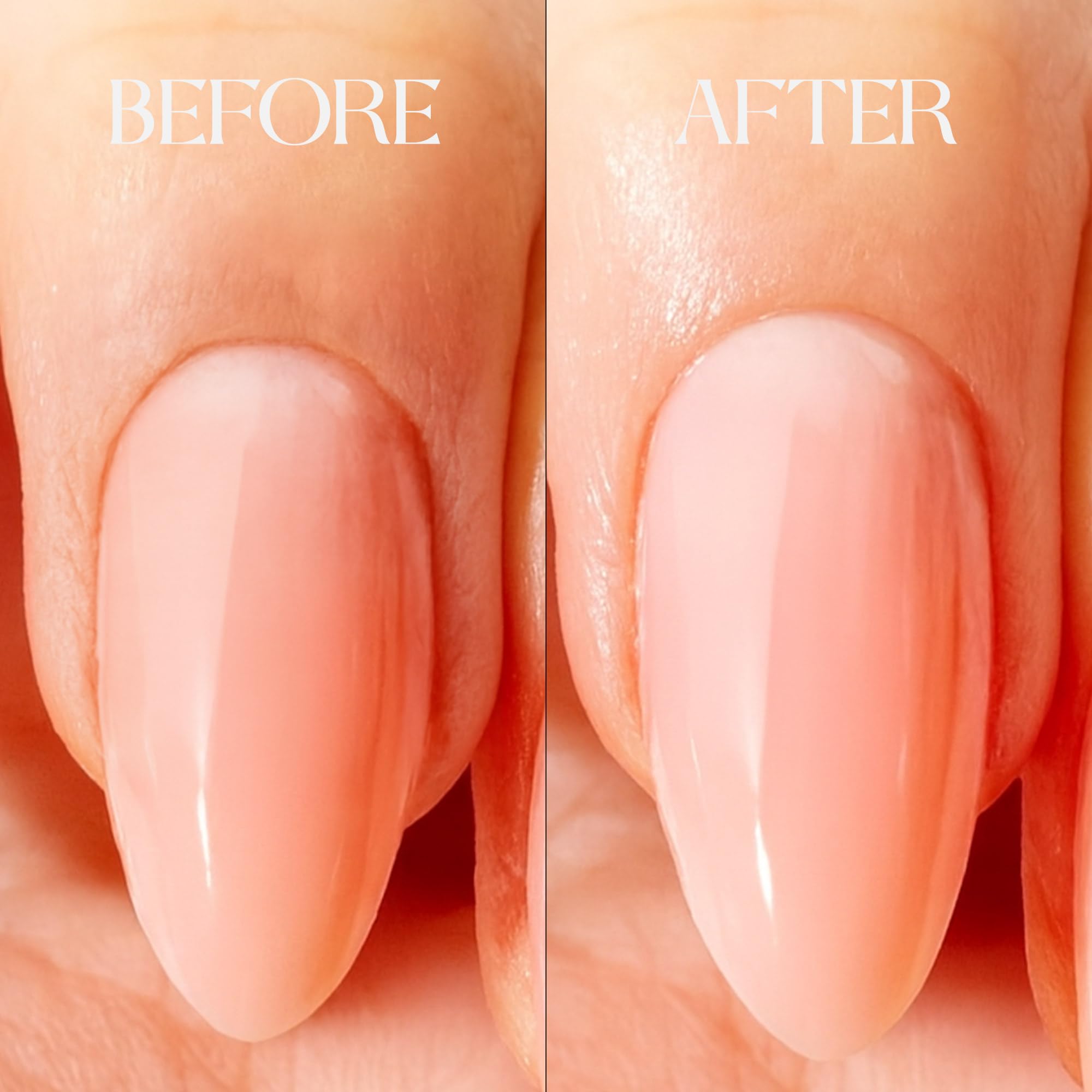 Applying Apres cuticle serum to fingertips