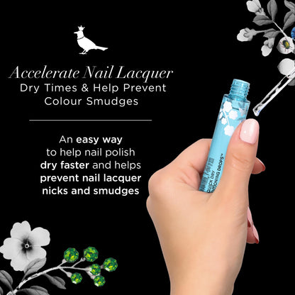 Butter London nail serum dropper application on manicured nails