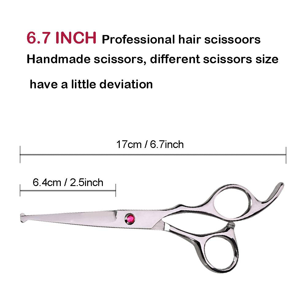 Lplpgg 6.5 inch professional safety shears with rounded tips for safe children haircutting