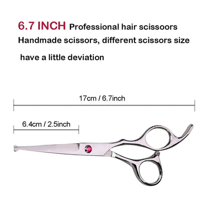 Lplpgg 6.5 inch professional safety shears with rounded tips for safe children haircutting
