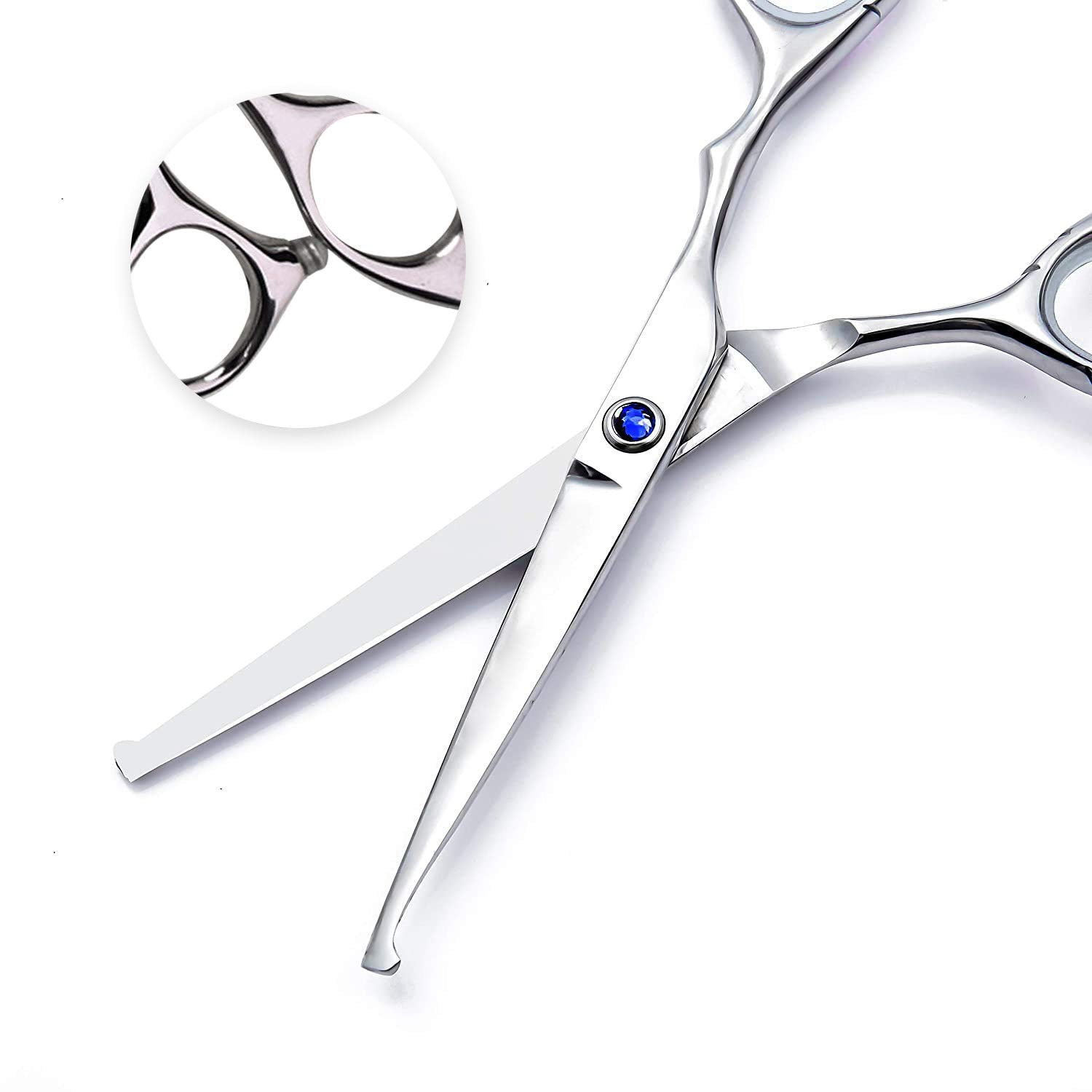 Lplpgg Japanese stainless steel thinning shears and straight hair cutting scissors close up