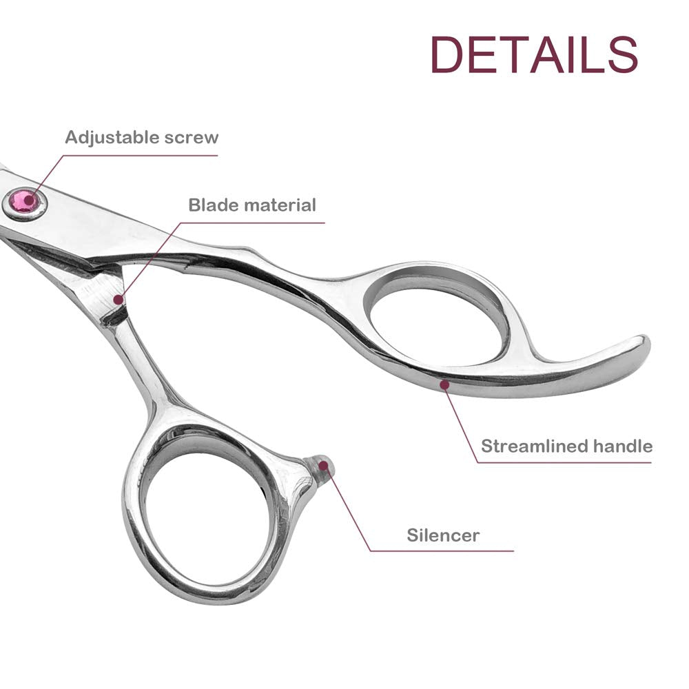 Lplpgg home salon trimming set including safety scissors thinning shears and black styling comb