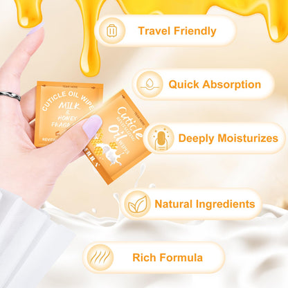 Nxj Infilila travel size cuticle oil wipes on a vanity table