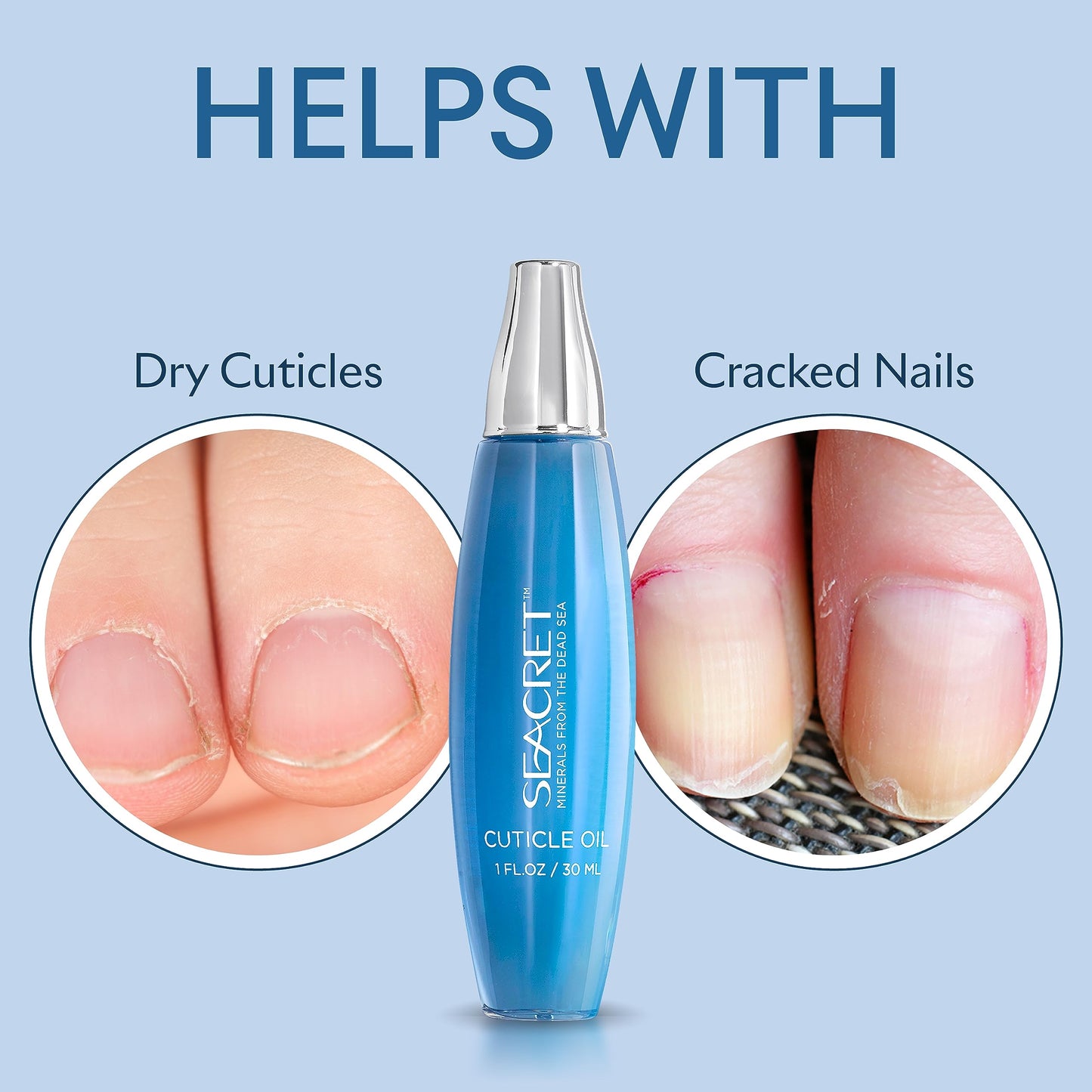 Seacret Cuticle Oil 30 ml bottle label detail