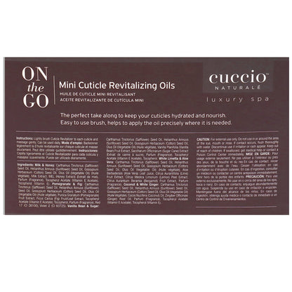 Cuccio spa fragrance cuticle oils for dry skin and nail repair