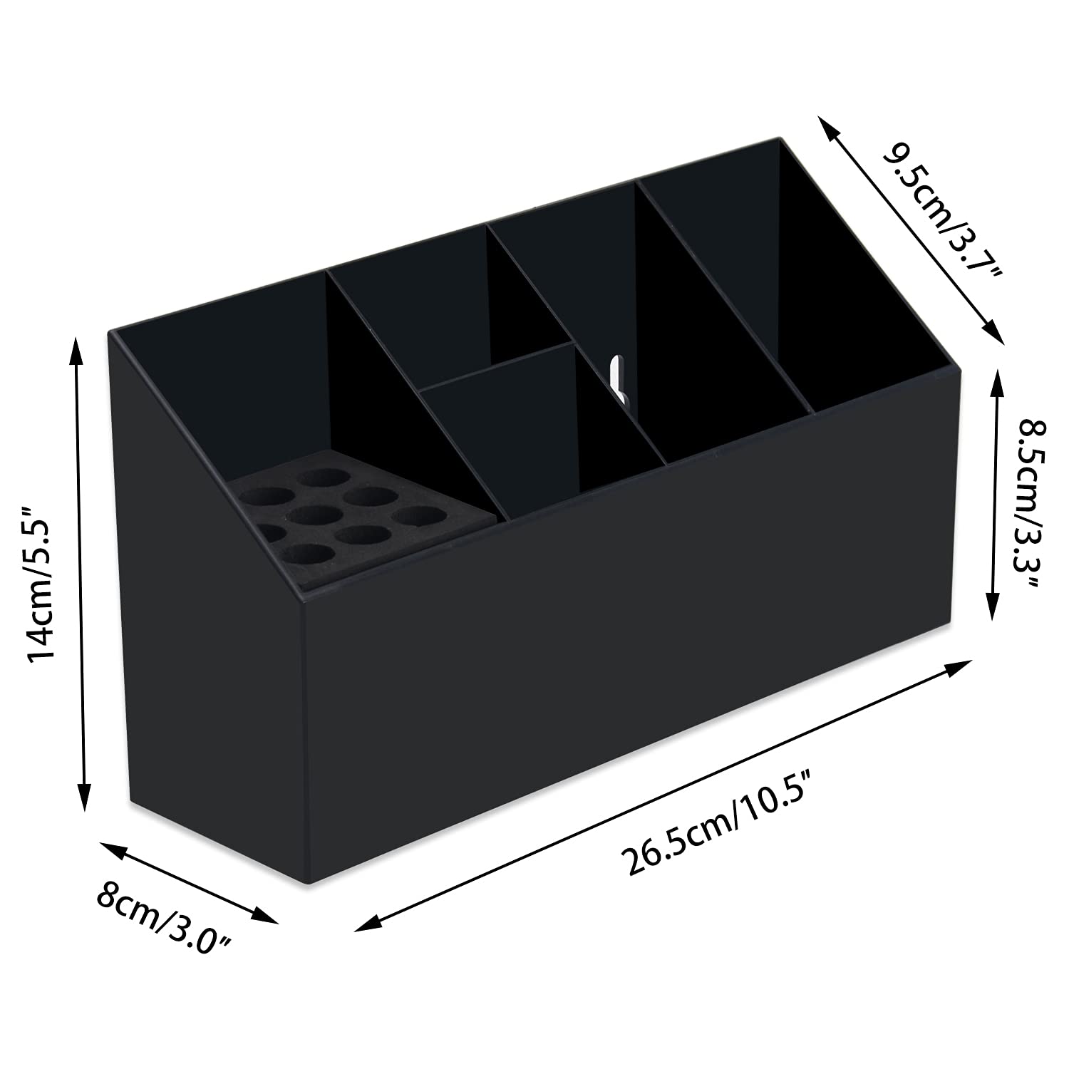 Noverlife hairdressing comb and clip storage stand side angle