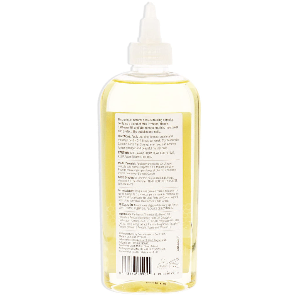 Cuccio Milk and Honey Hydrating Cuticle Treatment label detail