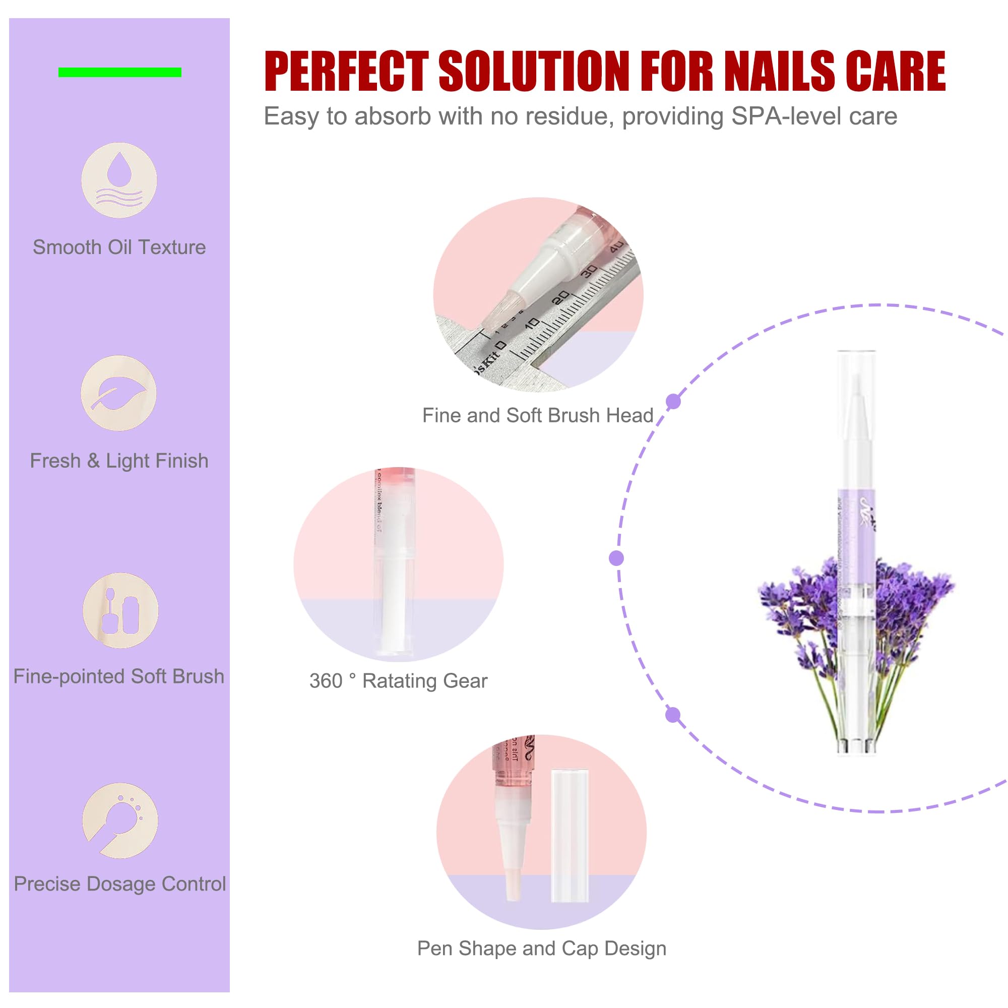 Grunil cuticle oil pen set for manicure and pedicure supplies