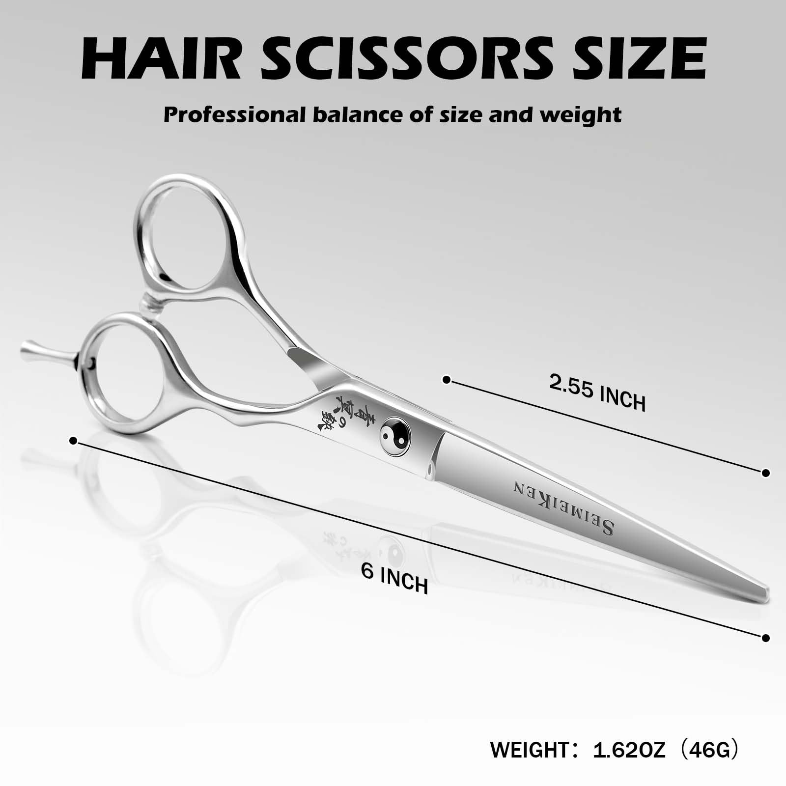 Adjustable tension screw mechanism on the premium hair shears for customized cutting tension