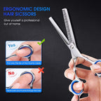 FATHABY hairdressing kit components including styling combs clips and professional black cape