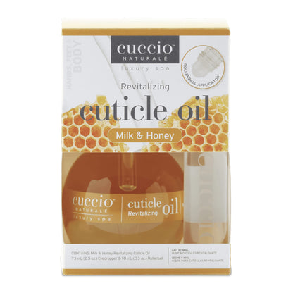 Cuccio Naturale cuticle oil set paraben free label display