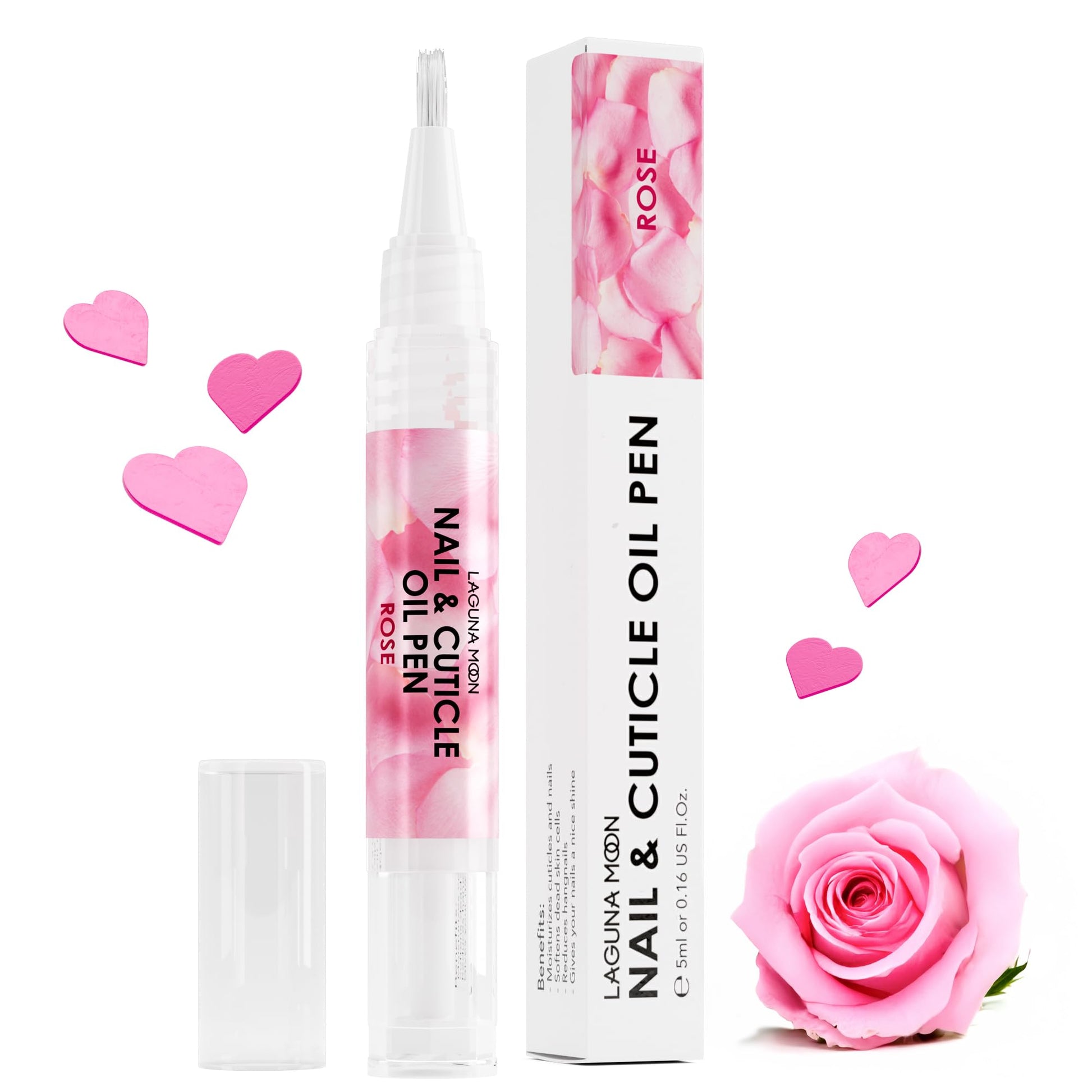 Rose infused Lagunamoon cuticle oil pen with 5ml capacity