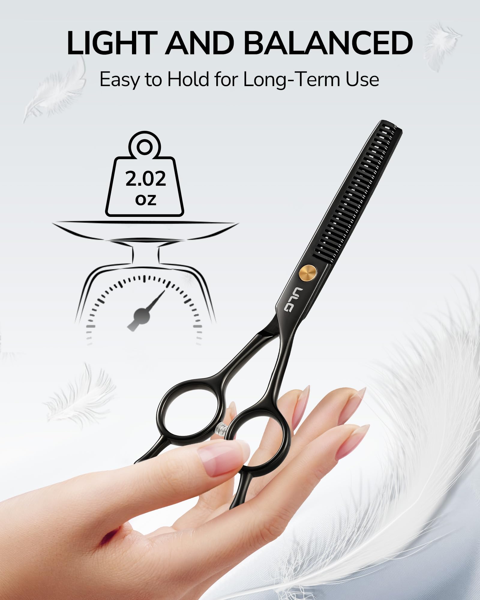 ULG premium professional shears showing fine craftsmanship and precise cutting edges