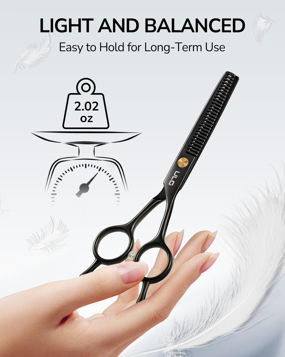 ULG premium professional shears showing fine craftsmanship and precise cutting edges
