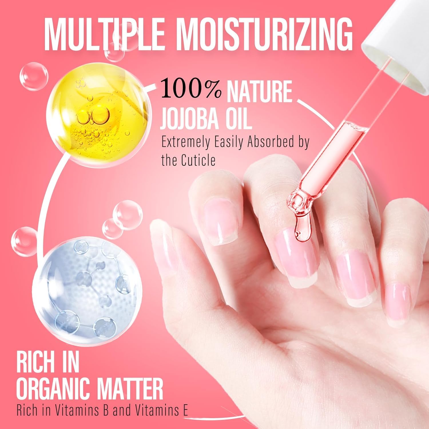 Watermelon scented jojoba nail oil with vitamins