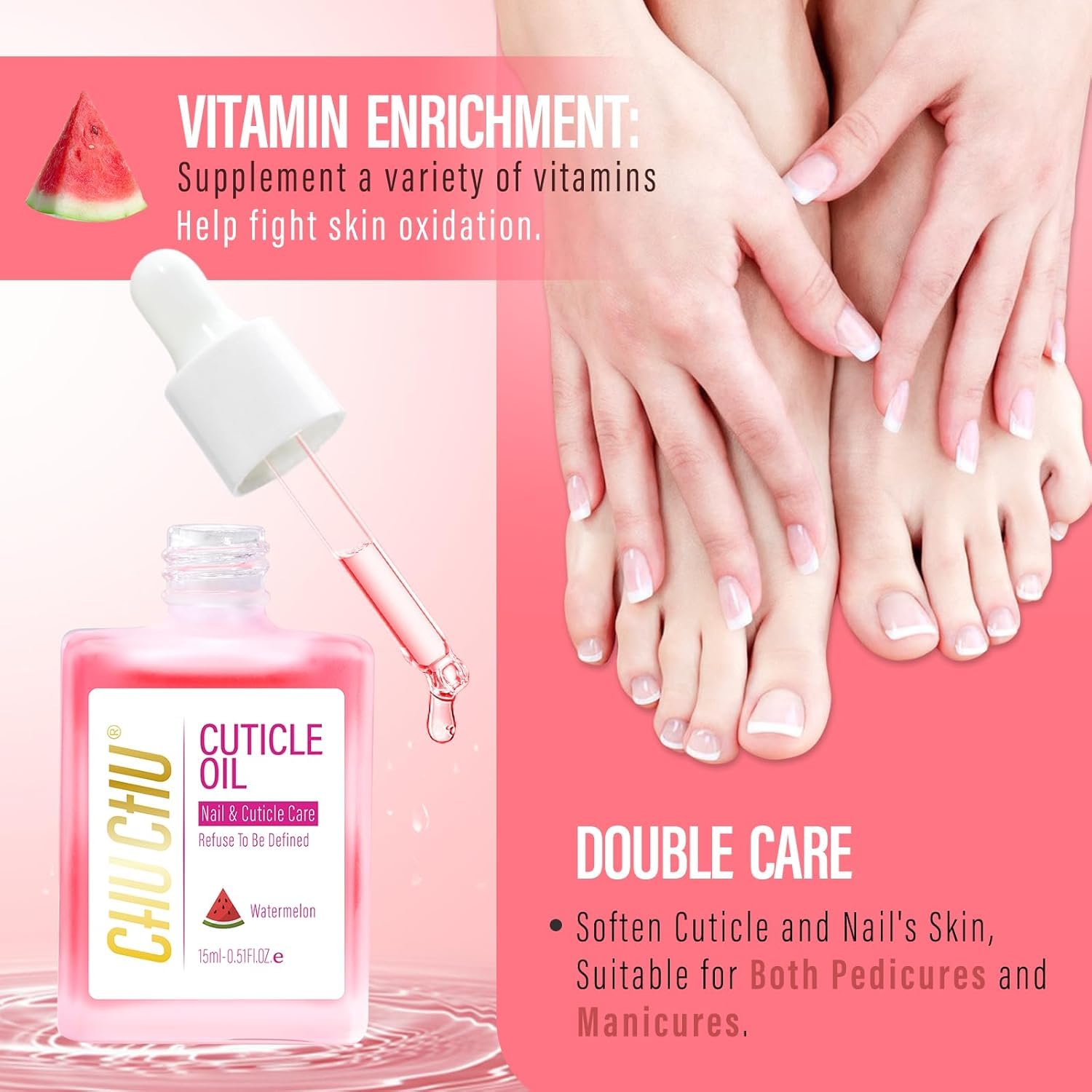 Precision dropper application of Chuchu cuticle oil