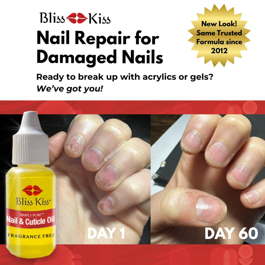 Bliss Kiss nail strengthener bottle side angle