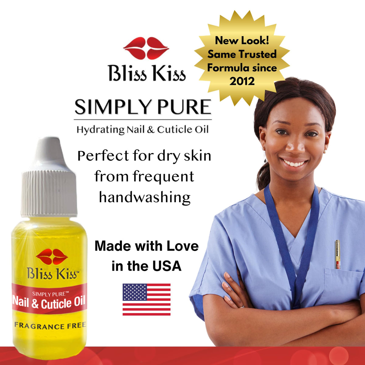 Bliss Kiss hydration serum glass bottle design