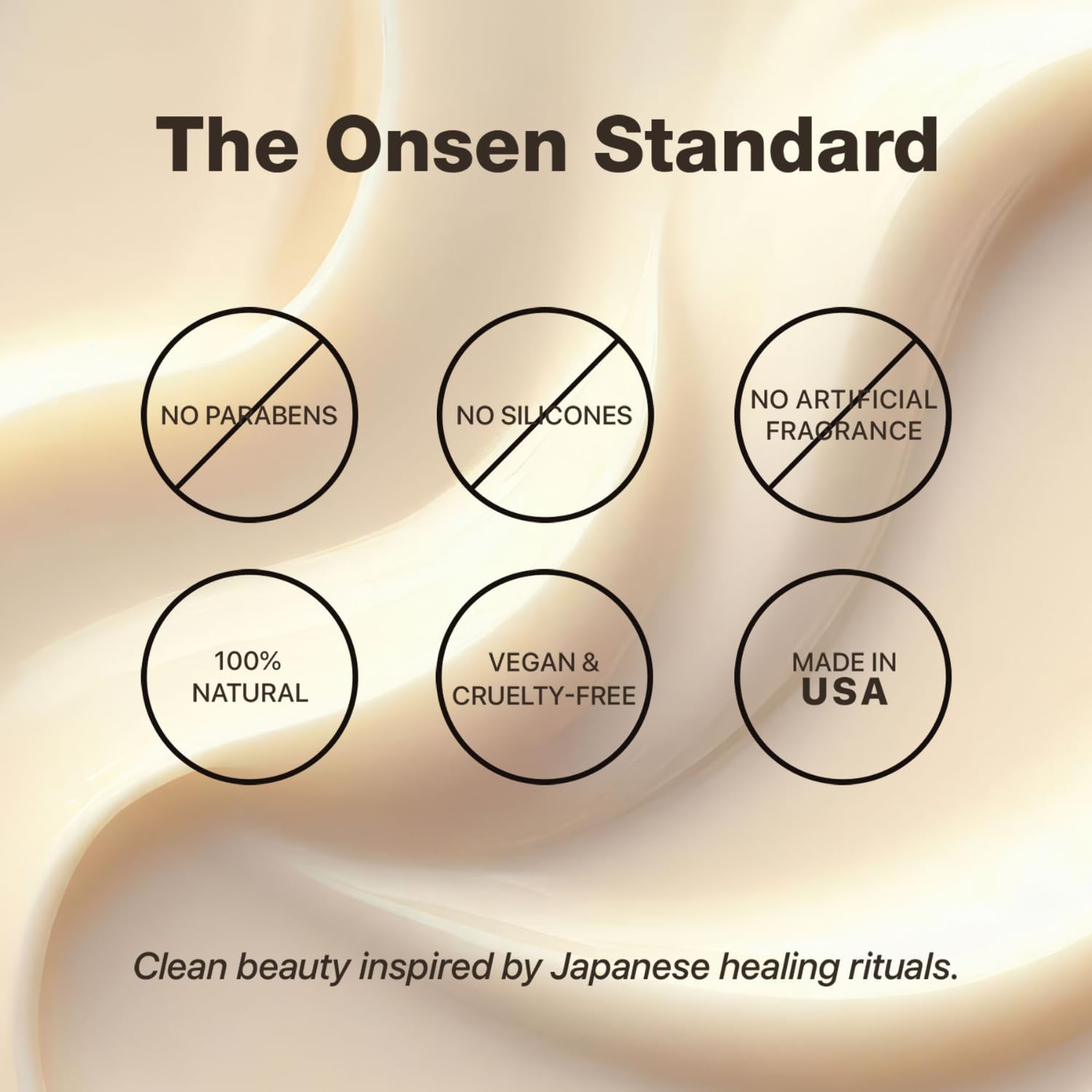 Onsen Secret nail and cuticle conditioner ingredient label details.