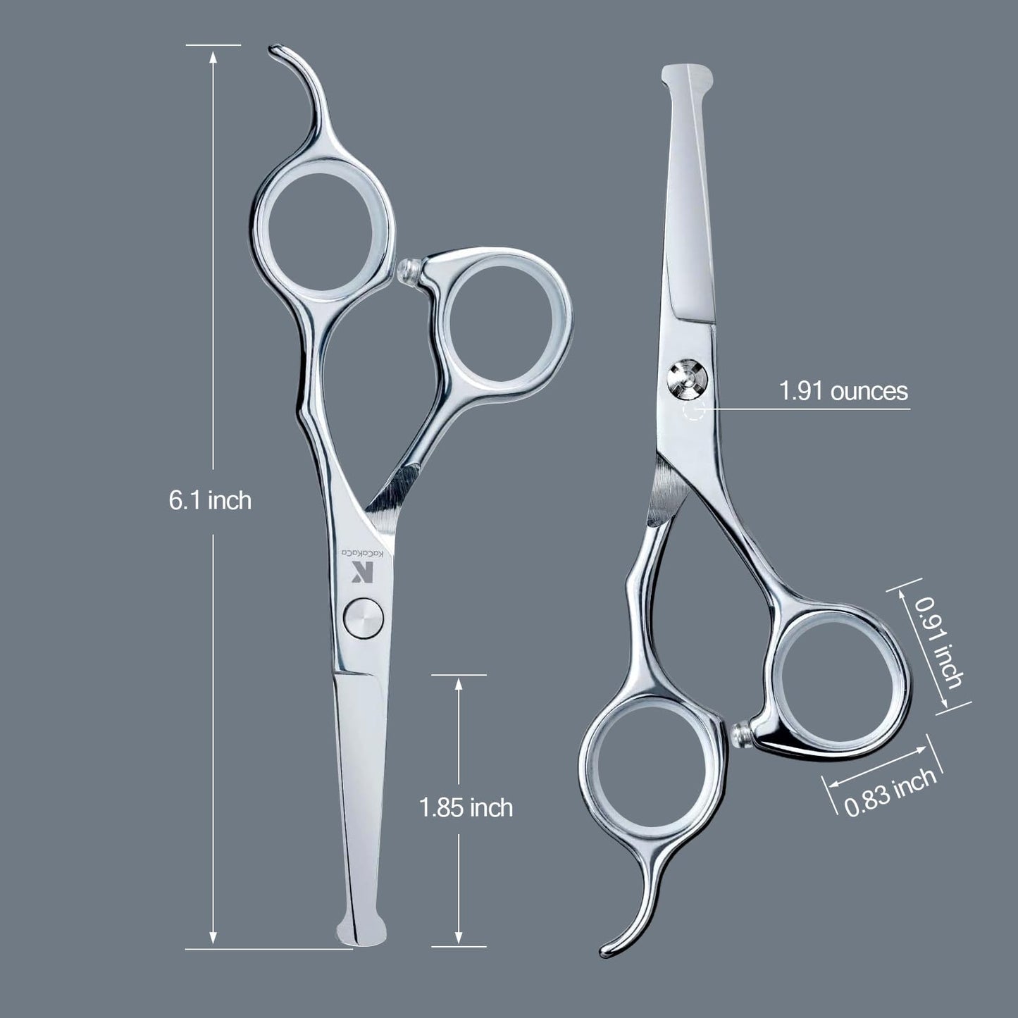 Professional blunt tip children haircut shears with protective storage case