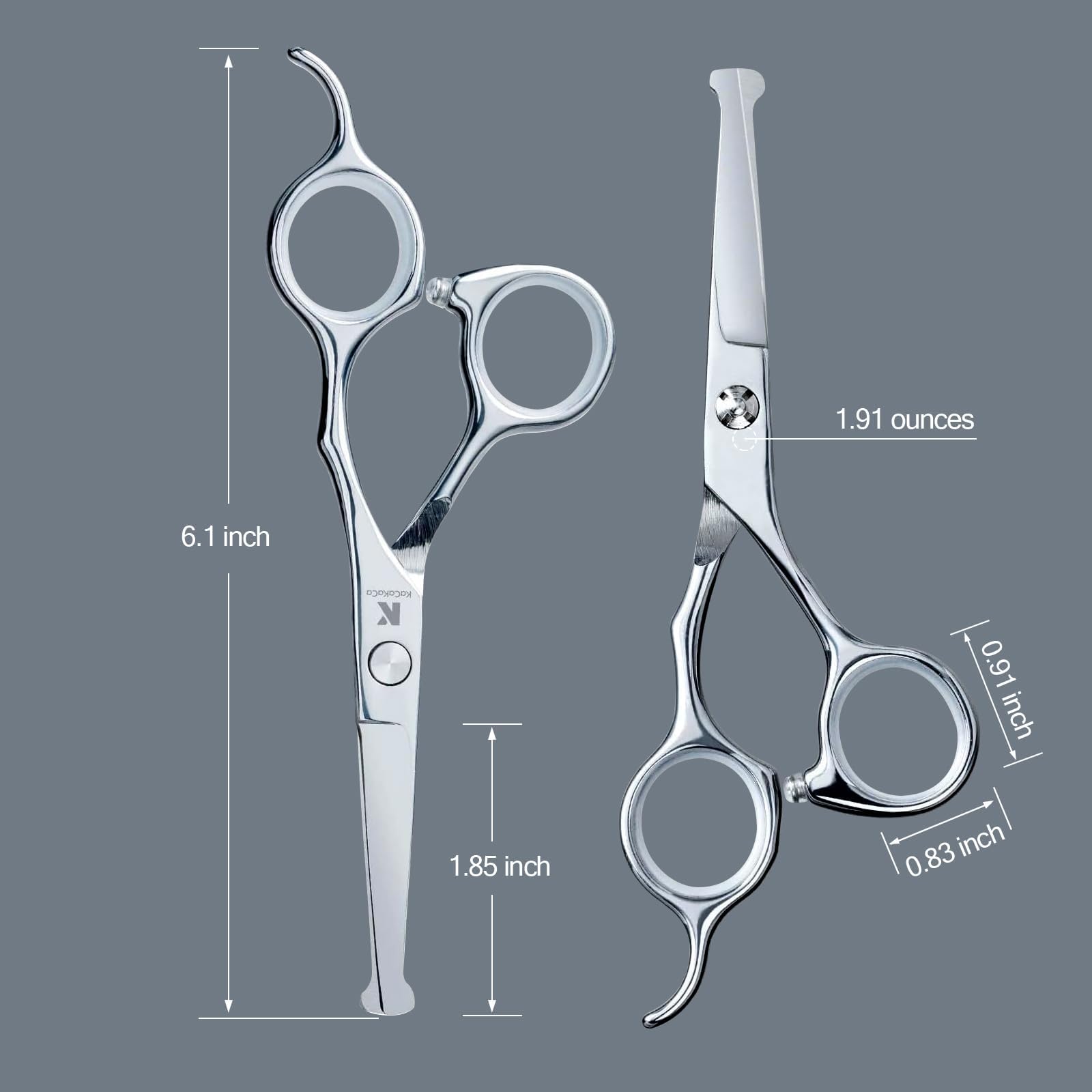Professional blunt tip children haircut shears with protective storage case