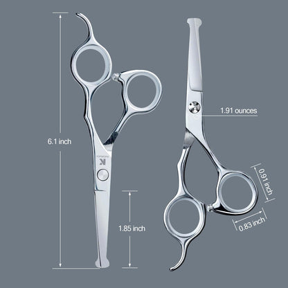 Professional blunt tip children haircut shears with protective storage case