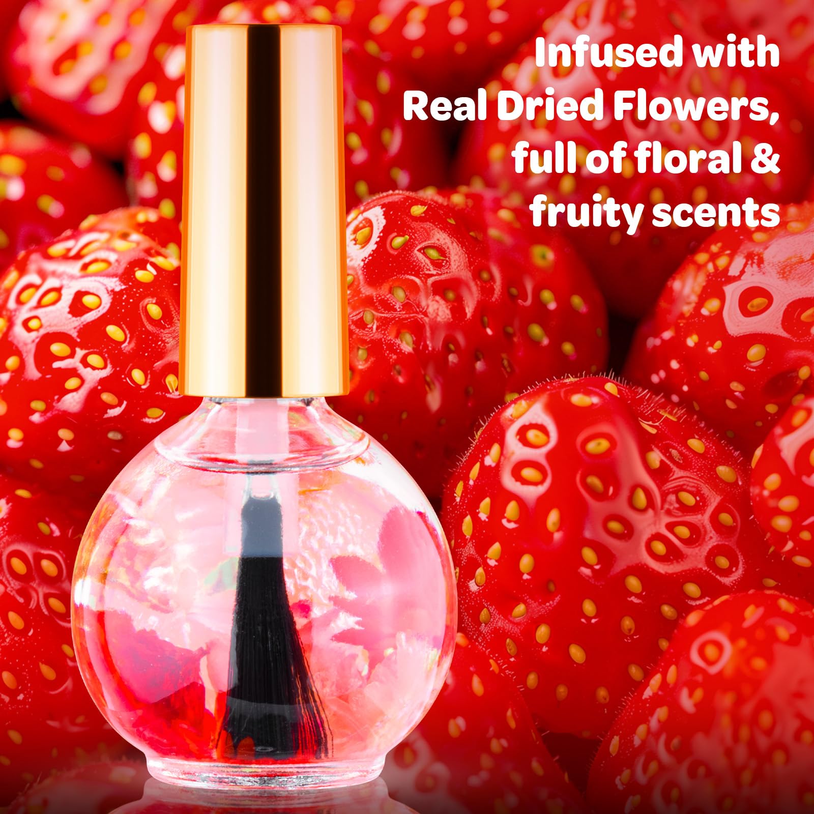 Professional nail care set featuring Jiasheng strawberry cuticle oil