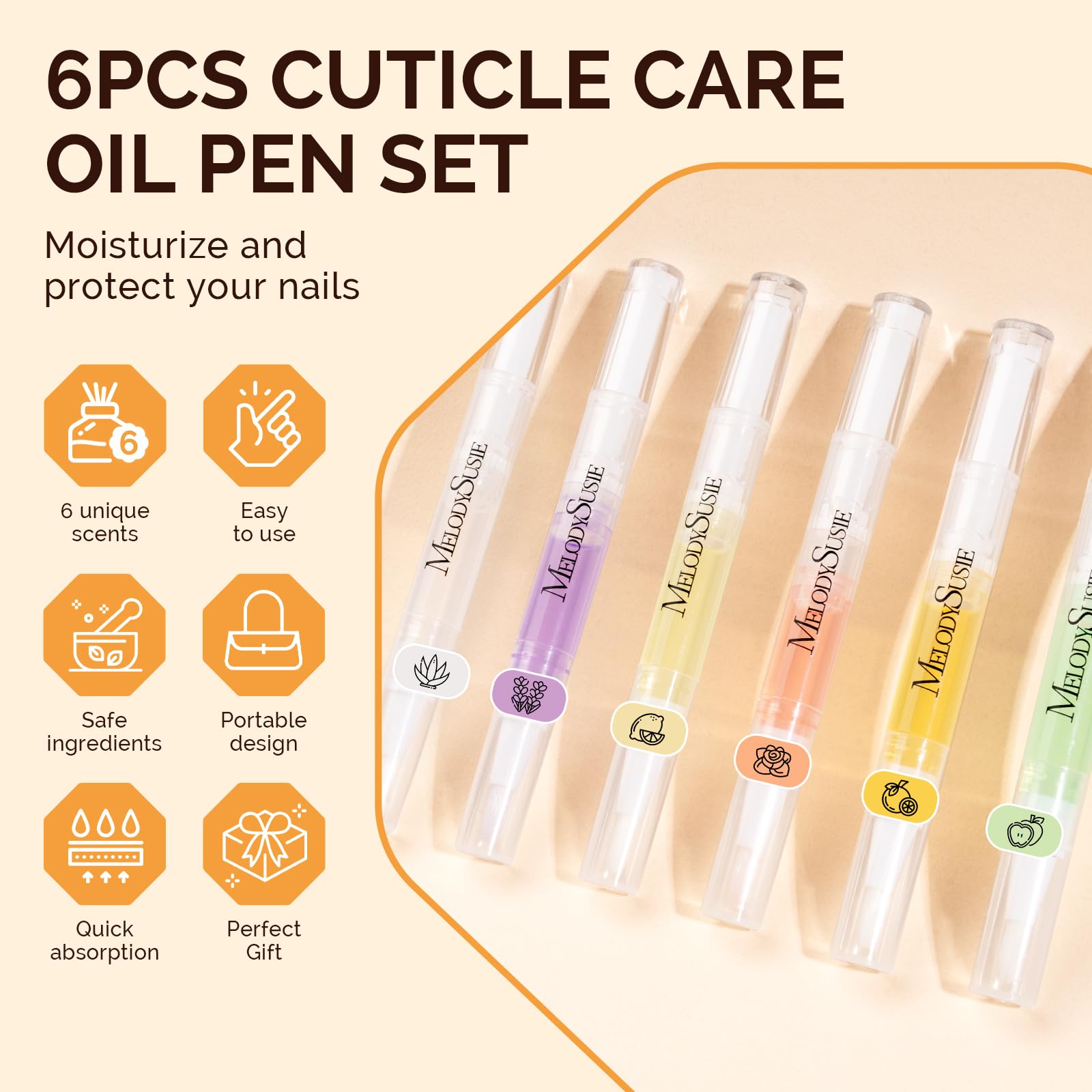 MelodySusie cuticle oil pen set packaging for home care