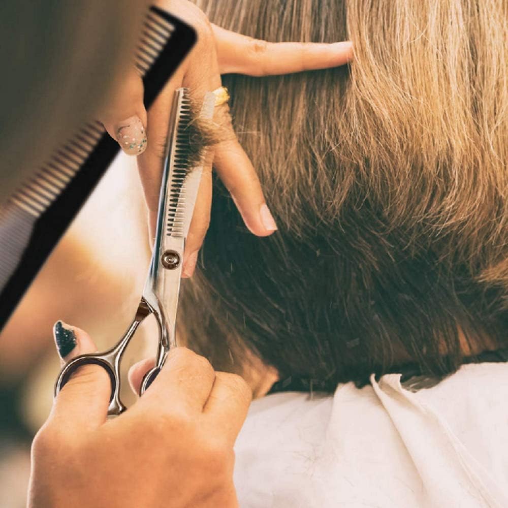 Essoy professional thinning shears kit packaged securely for home salon and barber use.