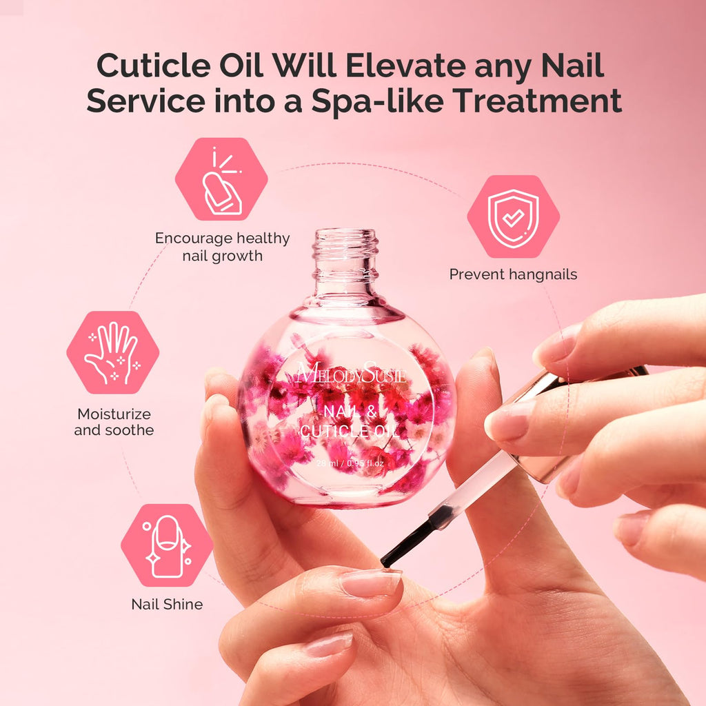 MelodySusie rose cuticle oil glass bottle packaging