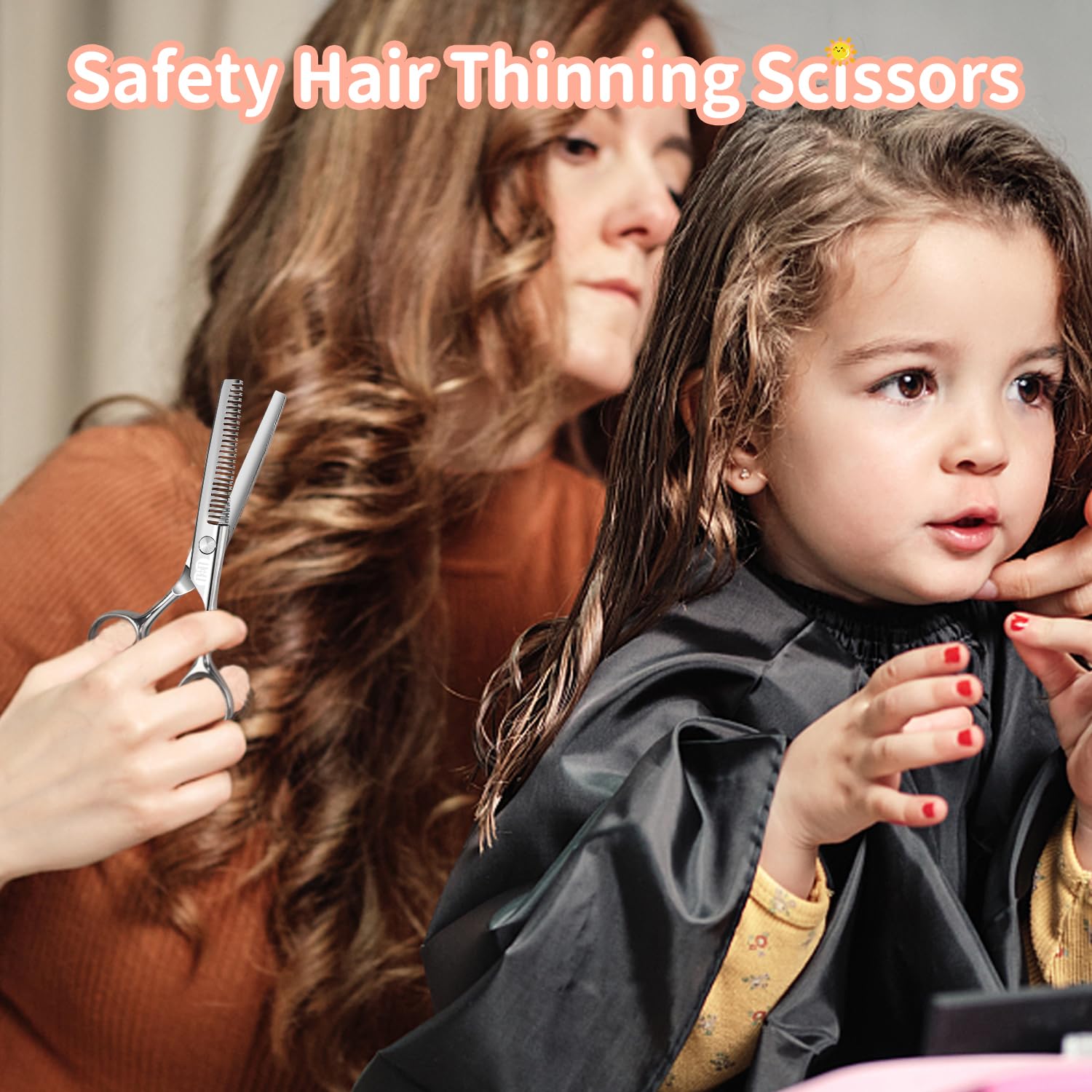 CIICII twenty-six teeth hair thinning shears showing the even blade line designed for home salon use